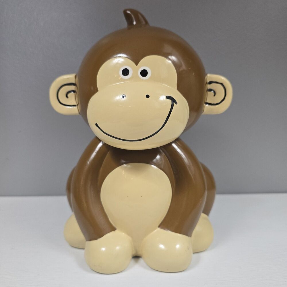 Vintage Ceramic Monkey Coin Piggy Bank FAB Starpoint NY Collectable CUTE!